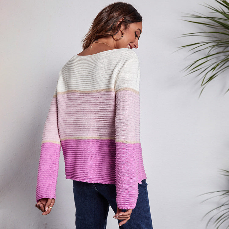 Damen Pullover mit geometrischem Strukturdesign und weitem Schnitt EB