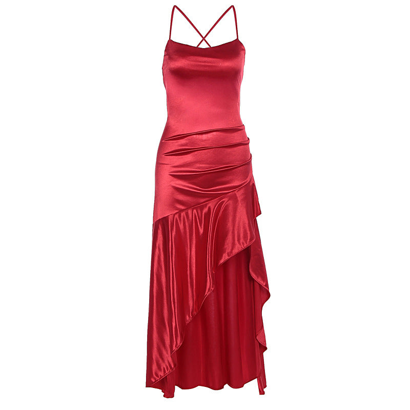 Damen Satin Abendkleid EB