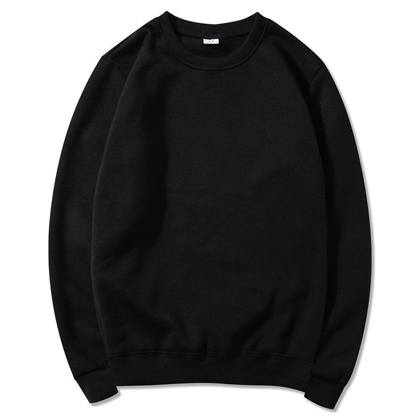Unisex zeitloser Rundhals-Sweater ohne Kapuze mit angerauter Innenseite und verstärktem Nacken EB