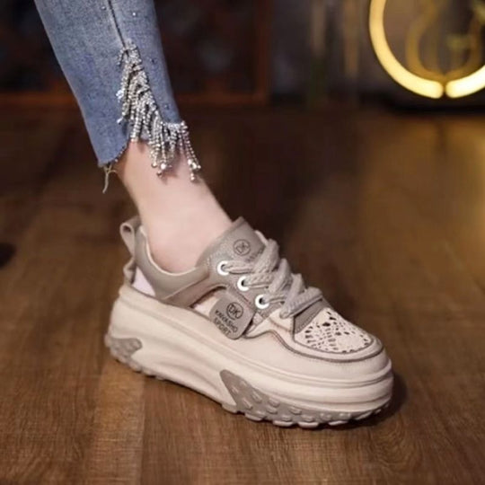 Damen High-Top Sneakers mit gepolsterter Sohle und atmungsaktiver Konstruktion EB
