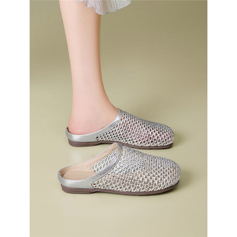Damen elegante Mesh Clogs mit modischem Strassdesign EB