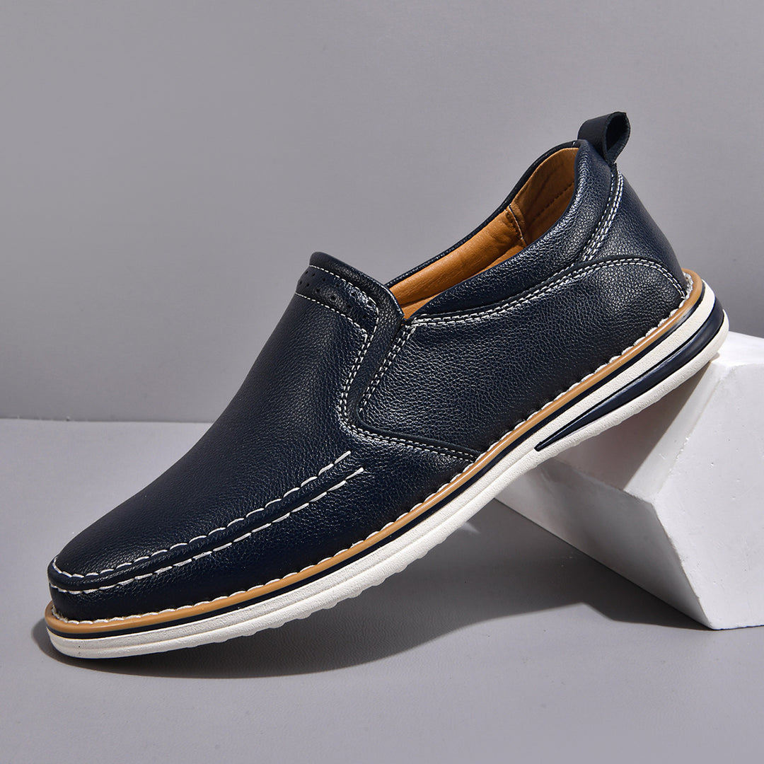 Herren Weiche Leder Slipper EB