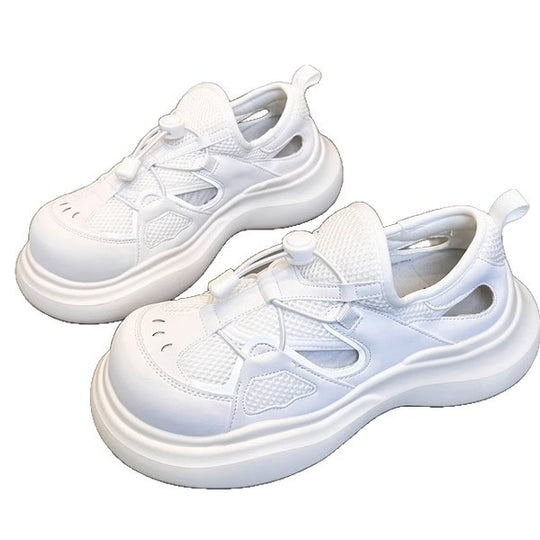Damen Sportliche Sneakers mit atmungsaktiver Mesh-Oberfläche EB
