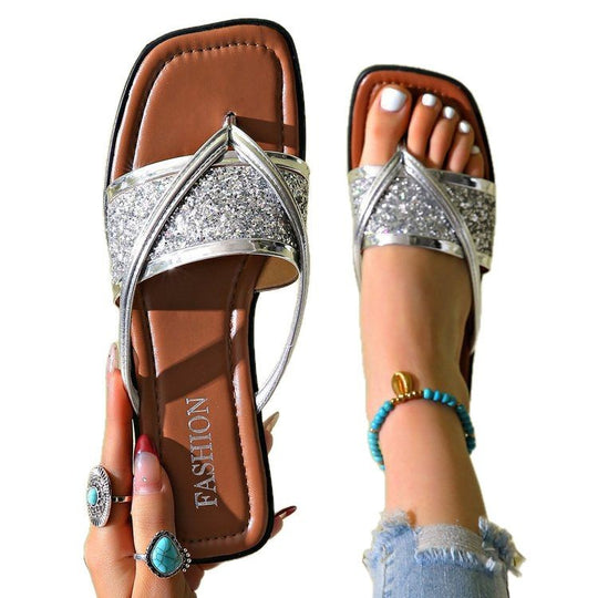 Damen Glitzernde Sandalen EB
