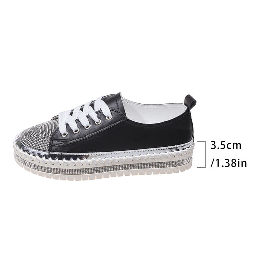 Damen modische Komfort-Sneaker mit Glitzer-Details und atmungsaktiver Sohle EB