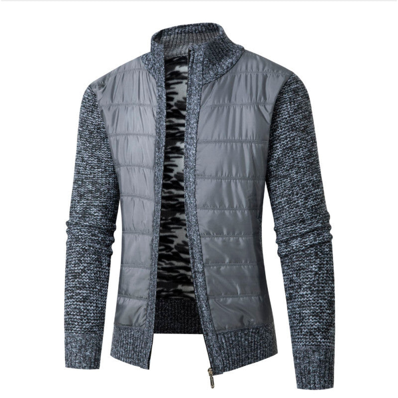 Herren modische Übergangsjacke mit modernem Stehkragen und strukturiertem Design EB