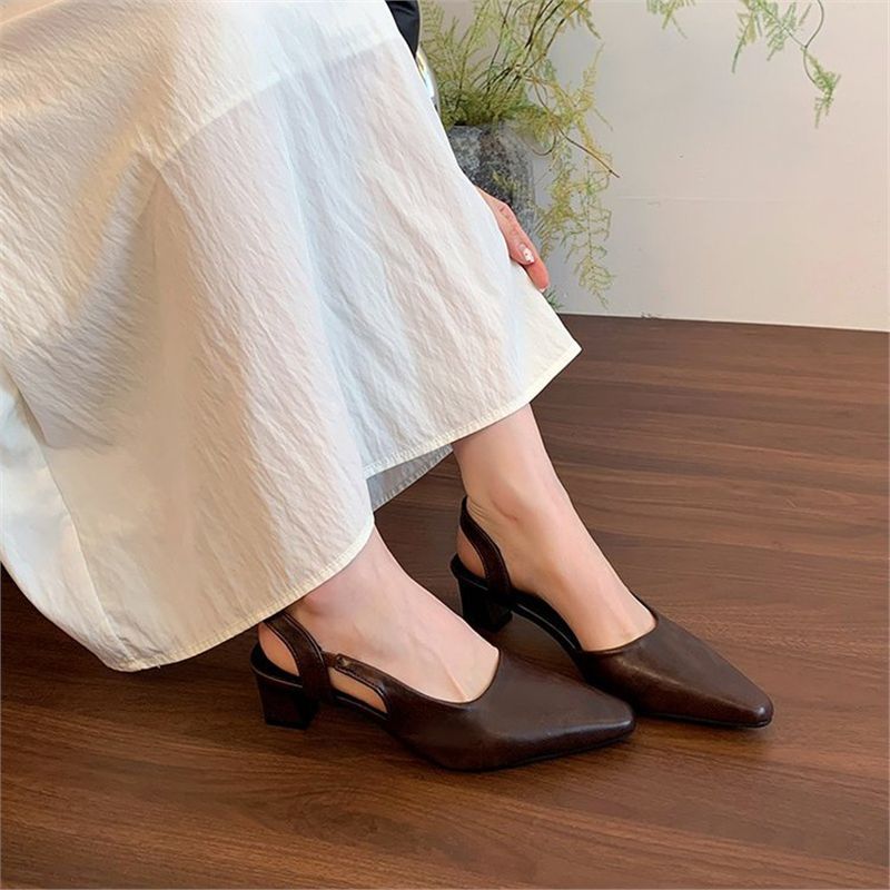 Damen elegante Slingback Pumps mit spitz zulaufendem Design EB