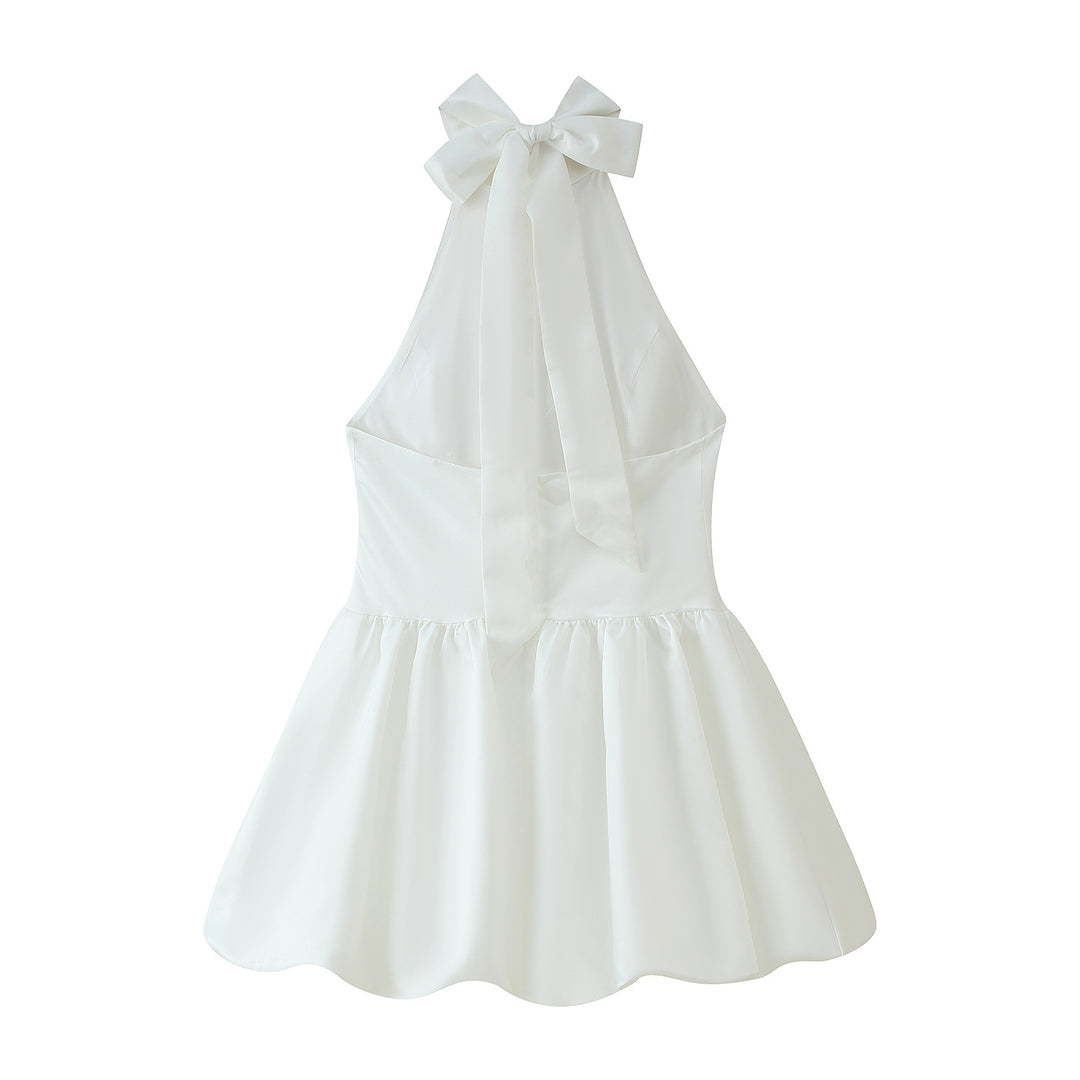 Damen Trägerloses Sommerkleid mit verspieltem Rüschensaum EB