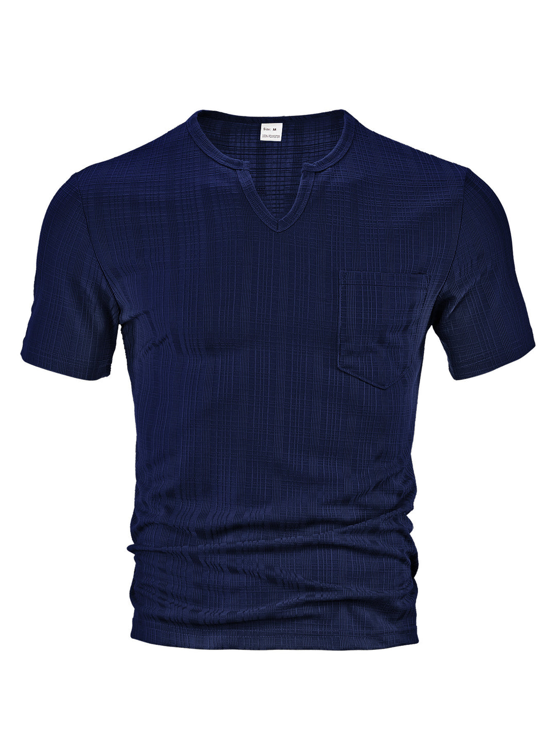 Herren Kurzarm T-Shirt mit V-Ausschnitt und Brusttasche EB