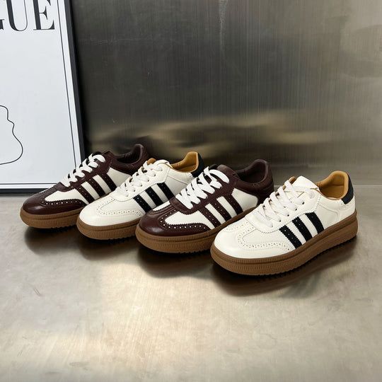 Damen sportliche Retro-Sneakers mit klassischem Design und atmungsaktiver Oberkonstruktion EB