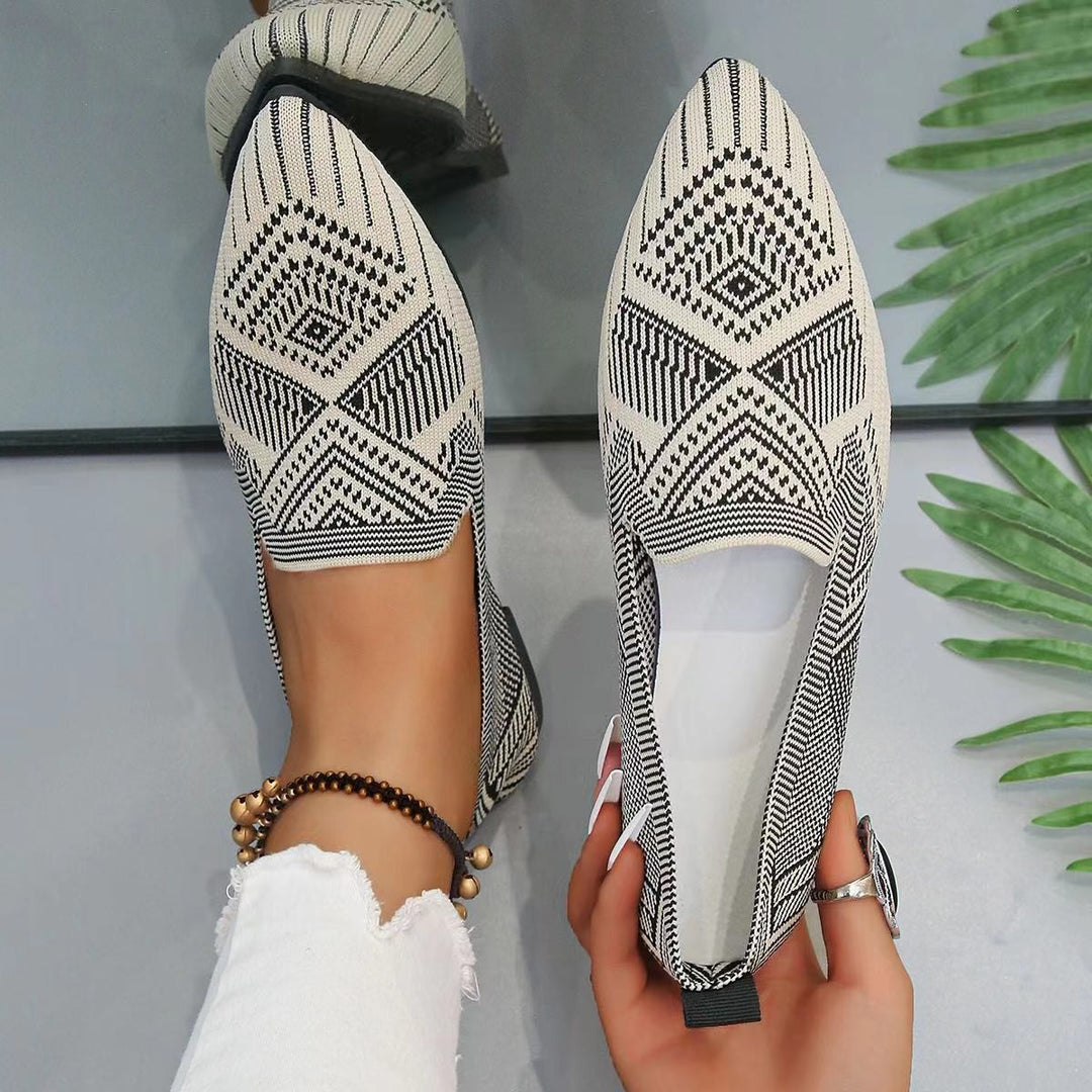 Damen modische Slipper mit Halloween-Motiv und elastischem Obermaterial EB