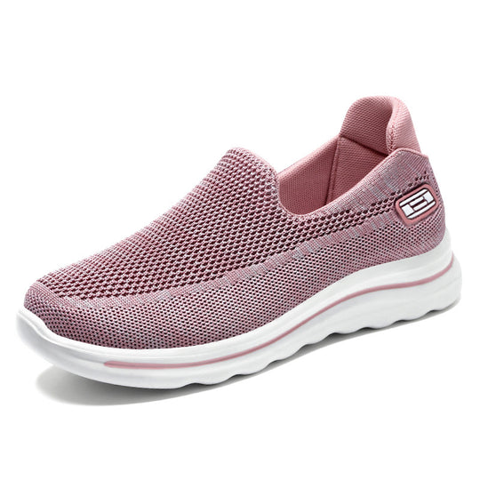 Damen nan Strick-Slip-On Komfortsneaker mit herausnehmbarem Memory-Fußbett und stoßdämpfender EVA-Zwischensohle EB