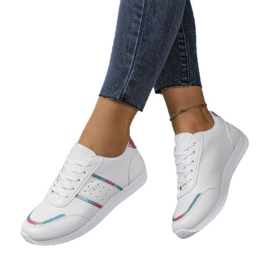 Damen Komfortable Freizeit-Sneaker mit schimmernden Akzenten EB