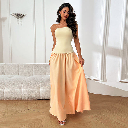 Damen Elegantes Maxikleid mit floralem Akzent EB