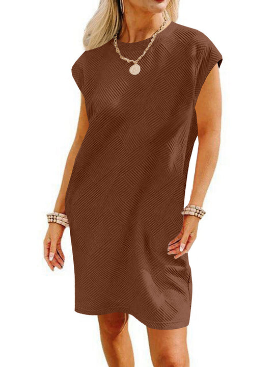 Damen Lockeres Sommerkleid mit strukturiertem Design und schickem Schnitt EB