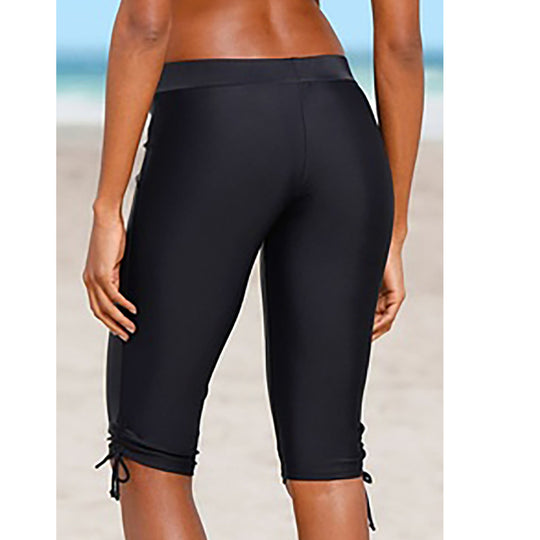 Damen Sportliche Radlerhose mit dekorativen Schnürdetails EB