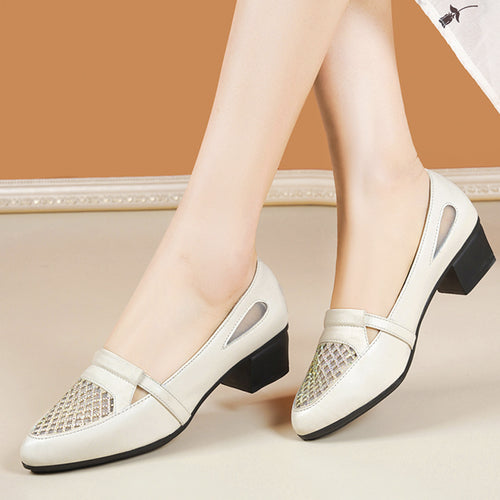 Damen Elegante und bequeme Mokassins mit modischem Netz-Design EB