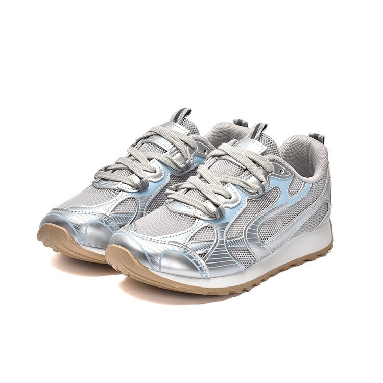 Damen Sportliche Lauf-Sneaker mit atmungsaktiver Mesh-Oberfläche und stoßdämpfender Sohle EB