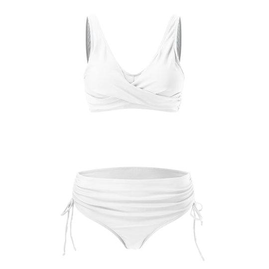 Damen Hochwertiges Wickel-Bikini-Set mit regulierbarem Höschen EB
