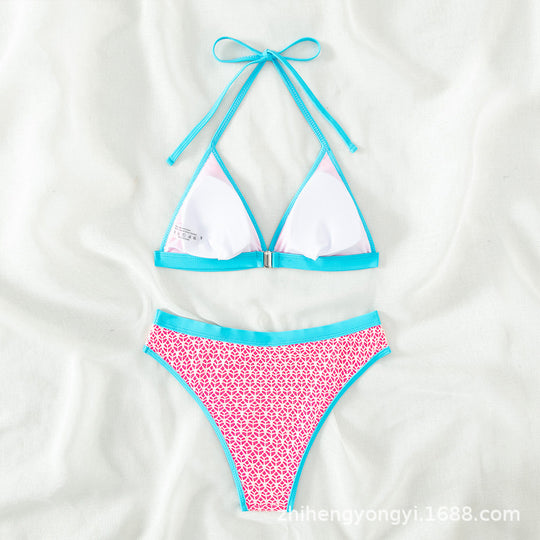 Damen Triangel-Bikini mit moderne geometrischen Mustern EB