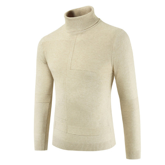 Herren Rollkragenpullover aus weichem Strickmaterial mit modernem Design EB