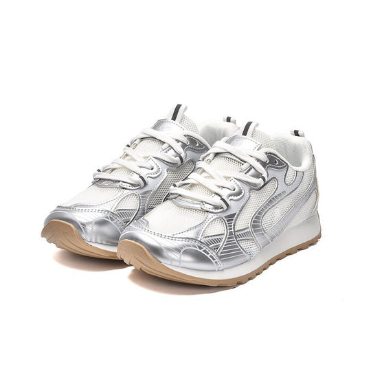 Damen Sportliche Lauf-Sneaker mit atmungsaktiver Mesh-Oberfläche und stoßdämpfender Sohle EB