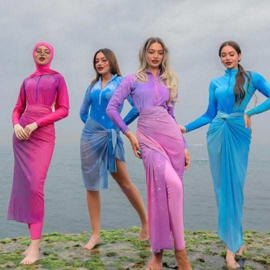 Damen Modischer Schwimmanzug mit Hijab EB