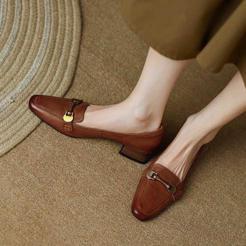 Damen elegante Slipper mit modischem Gürtel-Detail EB