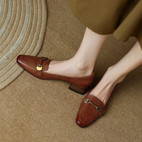 Damen elegante Slipper mit modischem Gürtel-Detail EB