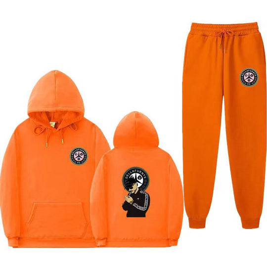 Damen Set aus Kapuzenpullover und Jogginghose mit einzigartigem Druck EB