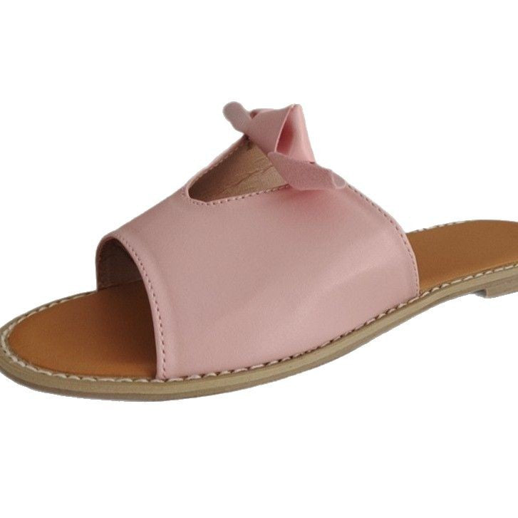Damen Offene Mules mit dekorativem Schleifen-Detail EB