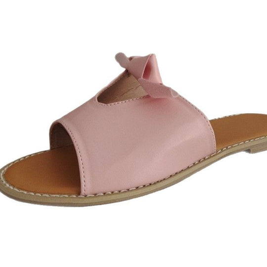 Damen Offene Mules mit dekorativem Schleifen-Detail EB