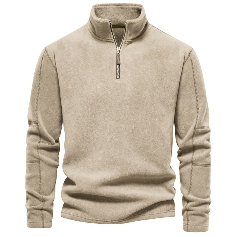 Herren Mikrofleece Pullover mit halbem Reißverschluss EB