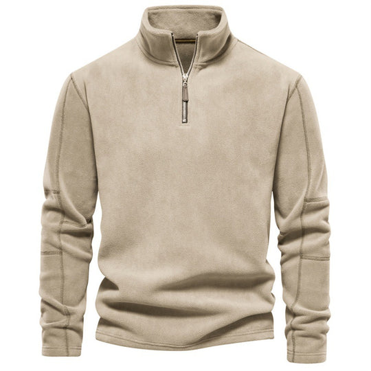 Herren Mikrofleece Pullover mit halbem Reißverschluss EB