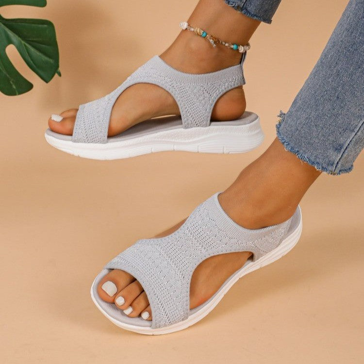 Damen Bequeme Strandsandalen mit atmungsaktivem Mesh-Obermaterial EB