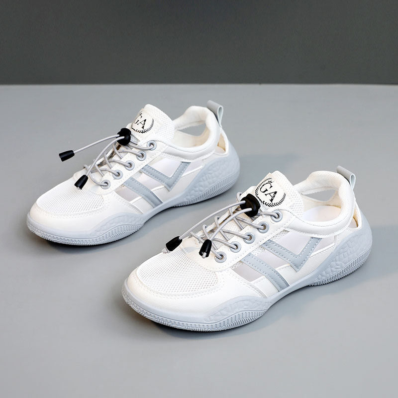 Damen Sportliche Sneakers mit elastischem Schnürsystem und atmungsaktiver Obermaterialstruktur EB