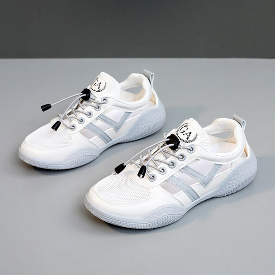 Damen Sportliche Sneakers mit elastischem Schnürsystem und atmungsaktiver Obermaterialstruktur EB