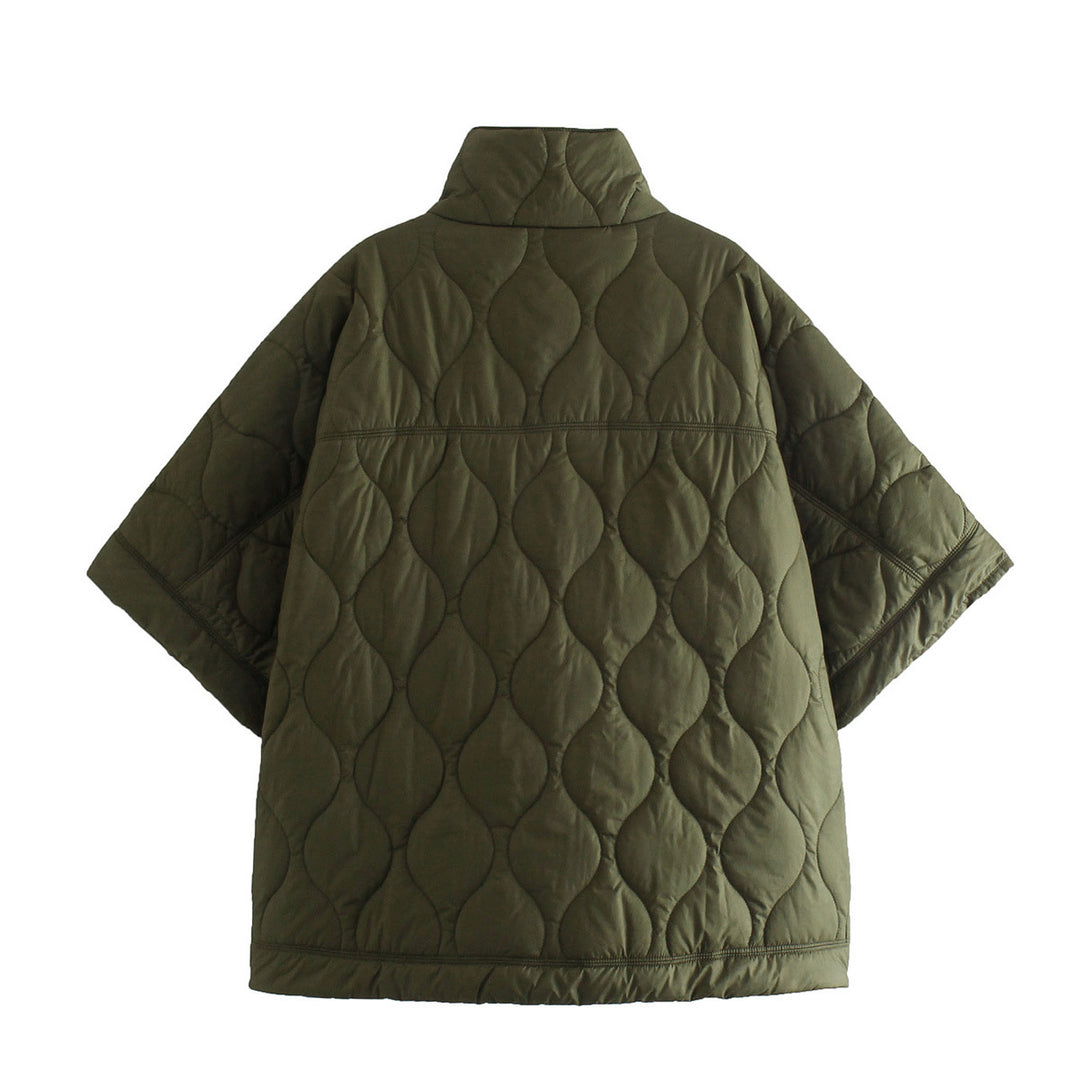 Damen Steppjacke mit hohem Kragen und praktischen Eingrifftaschen EB