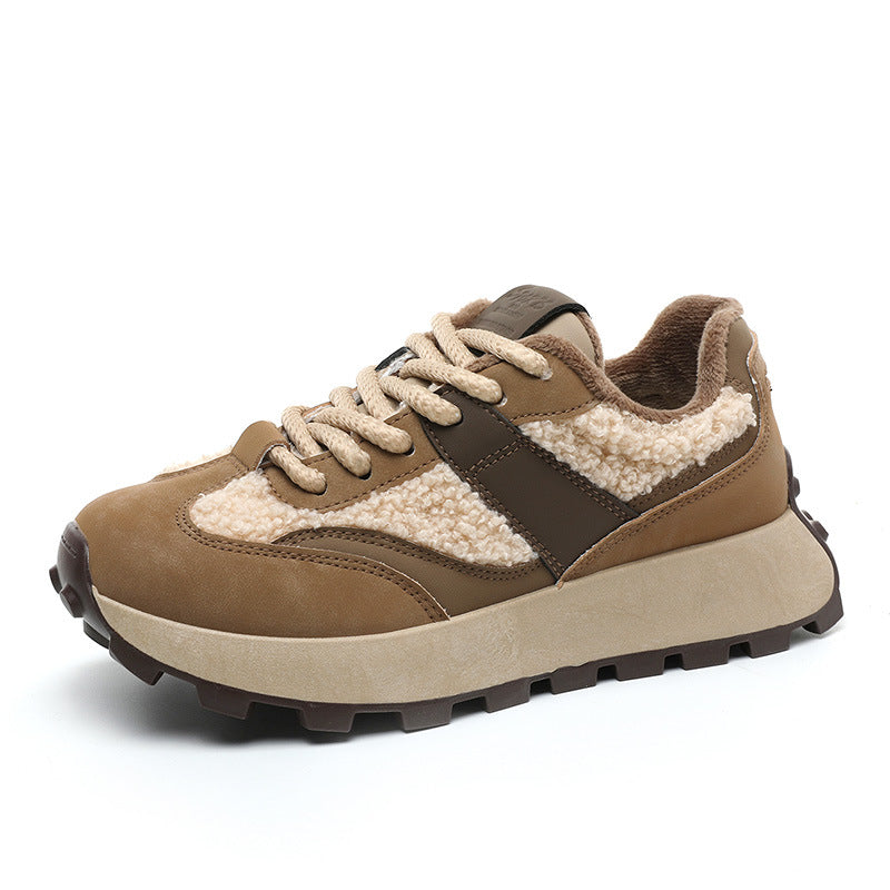Damen Sportliche Sneakers mit Warmfutter und rutschfester Laufsohle EB