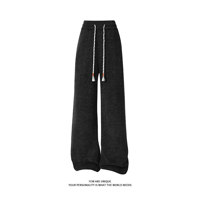 Damen weite Haremshose mit elastischem Bund und trendy Zickzackmuster EB
