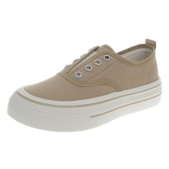 Damen modische Slip-On Sneakers mit verstärkter Sohle und atmungsaktivem Obermaterial EB