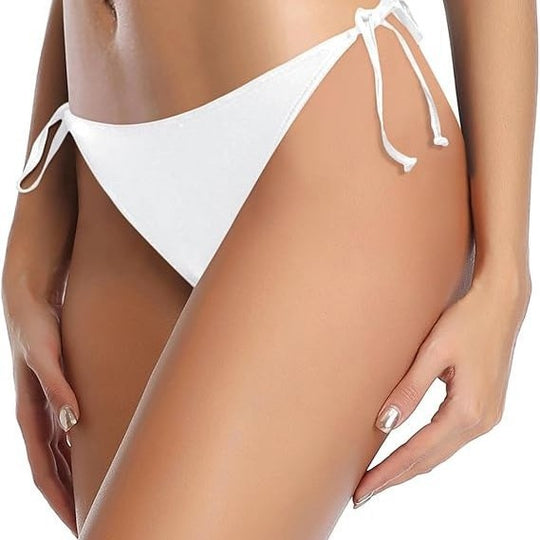 Damen Hochgeschnittenes Bikini-Höschen mit seitlichen Bindebändern EB