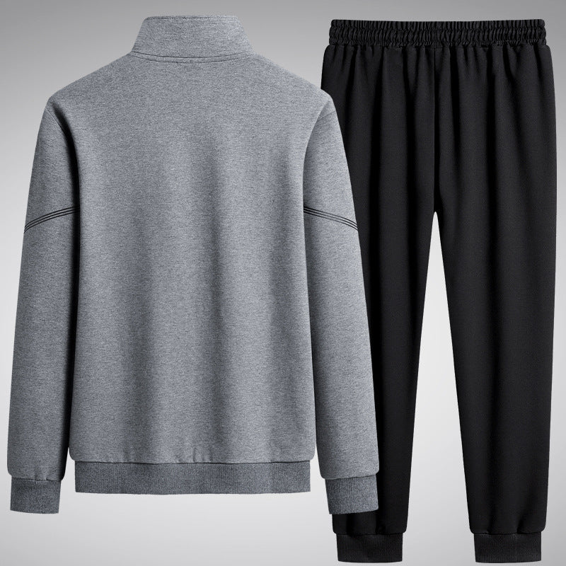Men's  performance zip-front track jacket and tapered jogger set EB
