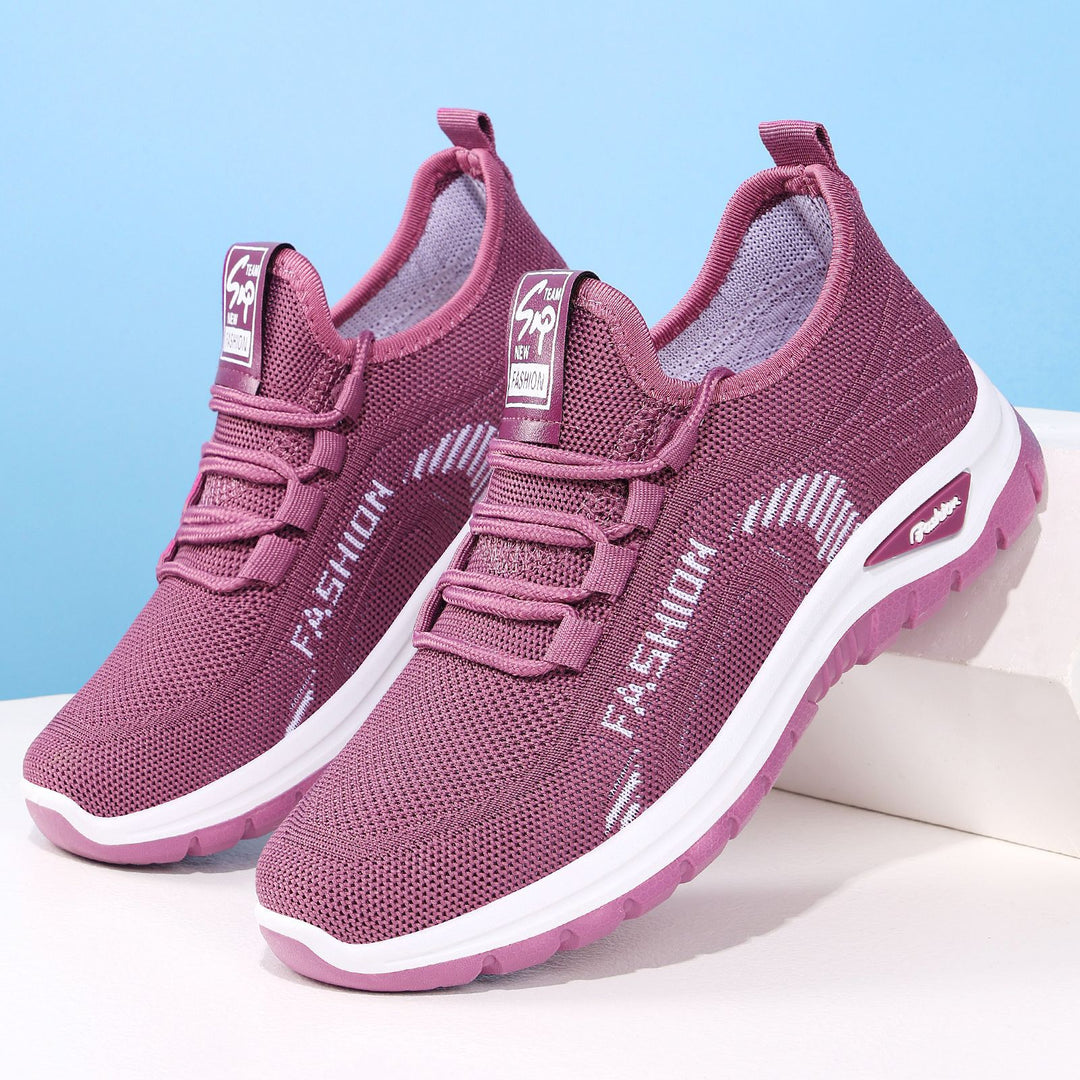 Damen nan Slip-On Lauf- und Alltagsschuh aus nahtlosem Strick mit ergonomischer Stoßdämpfung EB