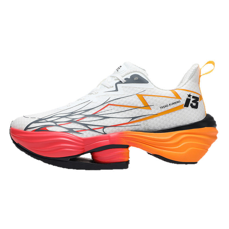 Unisex gedämpfte Straßenlaufschuhe mit mehrlagiger Energierückführungssohle und belüftetem Strickoberteil EB