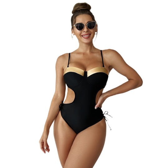 Damen Einteiler Badeanzug mit aufregenden Cut-Out-Details EB