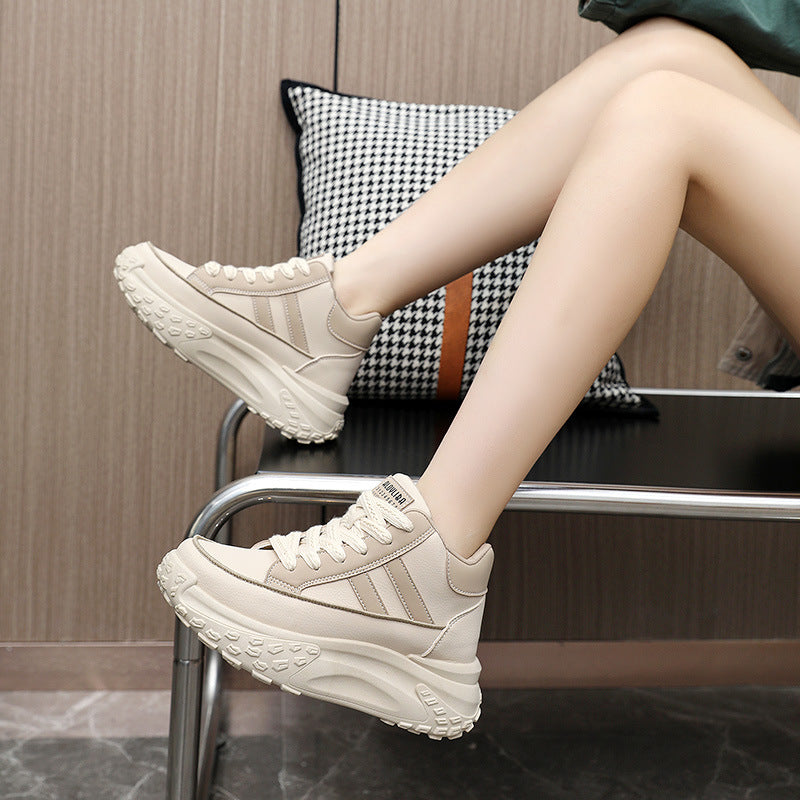 Damen modische High-Top Sneakers mit ergonomischem Komfort und robustem Profil EB