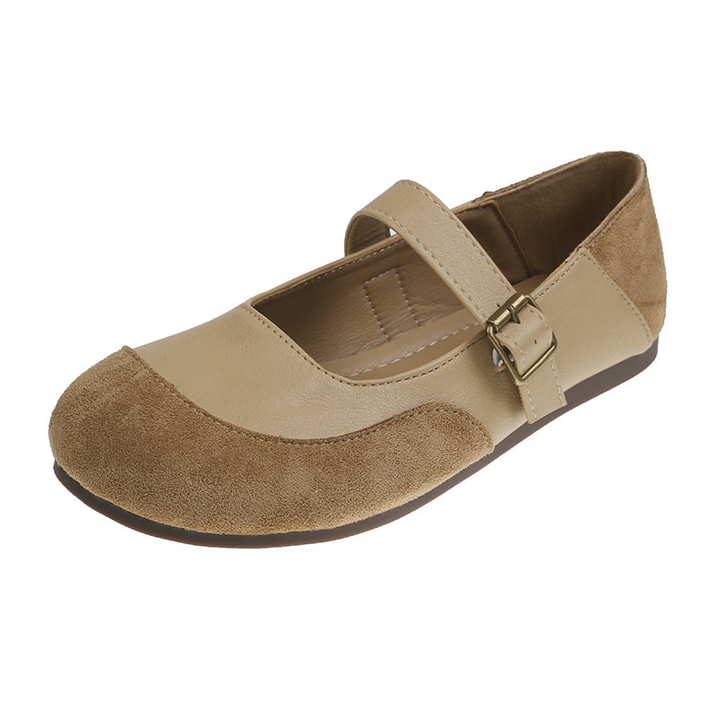 Damen schicke Ballerinas mit verstellbarem Riemen und elegantem Wildlederbesatz EB