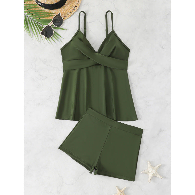 Damen Tankini-Set mit zauberhaften Punkten und modischem Schnitt EB