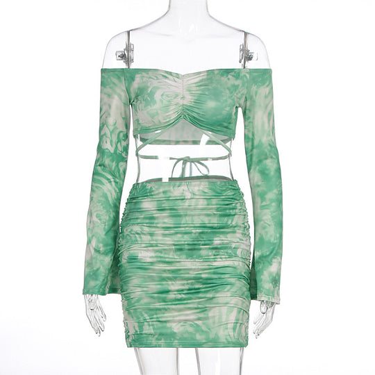 Damen Raffiniertes Minikleid mit Off-Shoulder Design und Raffung EB